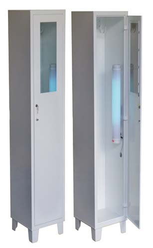 Фото - медицинский шкаф для хранения 2-х эндоскопов с облучателем-рециркулятором - шхэ 2-2уф