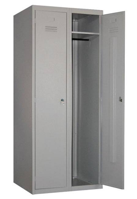 Фото - шкаф шрк 22-800 (1850/800/500 мм) для одежды металлический разборный в раздевалку на производство