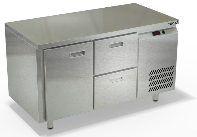 Морозильный стол боковой агрегат столешница нержавеющая сталь без борта СПБ/М-122/12-1307 (1390x700x850 мм)