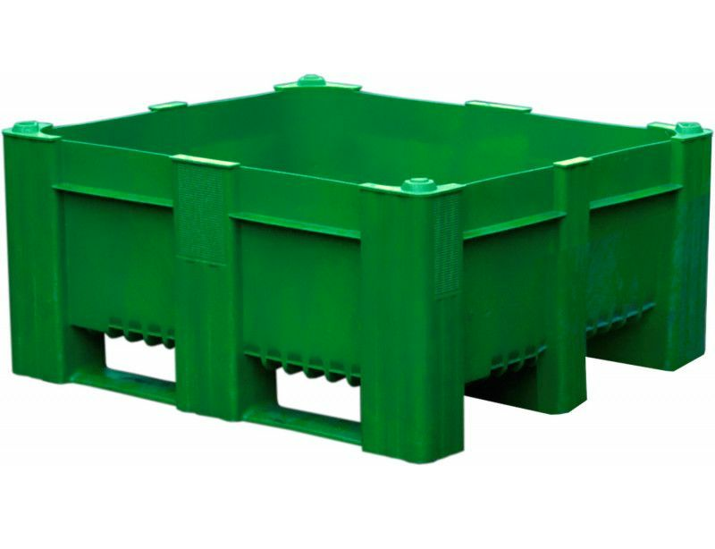 BoxPallet сплошной зеленый 11-100-LA-ACE (540) Полиэтилен низкого давления (HDPE)